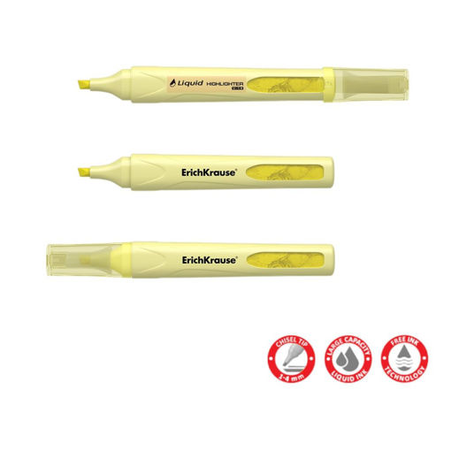 Picture of ERICHKRAUSE HIGHLIGHTER LIQUID VISIOLINE V-14 PASTEL YELLOW